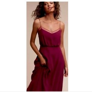 Anthropologie xBHLDN CHIFFON RUFFLE Dove Dress